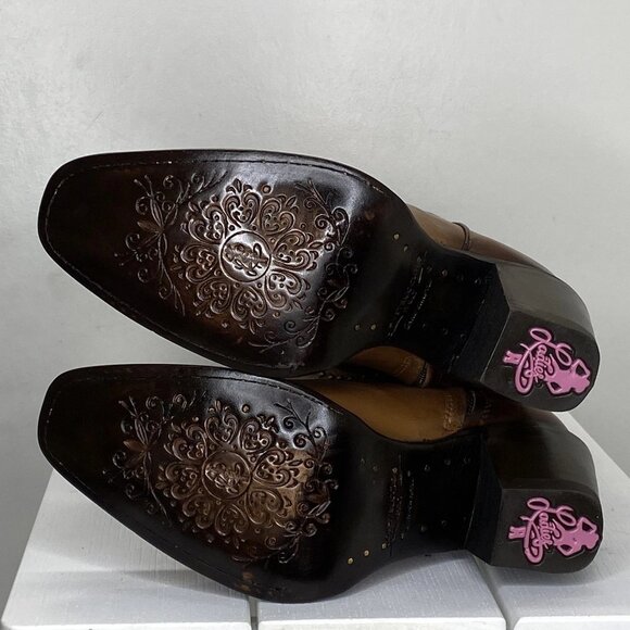 NEW EL MALCREADO Women’s Brown Cowgirl Boots – Size 8– High Block Heel Round Toe - Picture 8 of 8